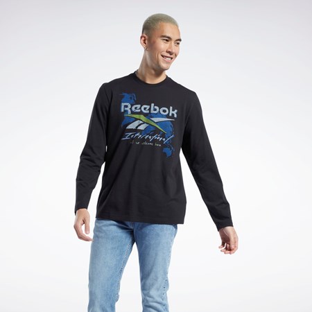 Reebok Grafická Series Pre-Season Long Sleeve T-Shirt Černé | ZUVBT7064