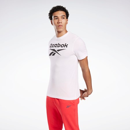 Reebok Grafická Series Reebok Stacked Tee Bílé | BIORT4519