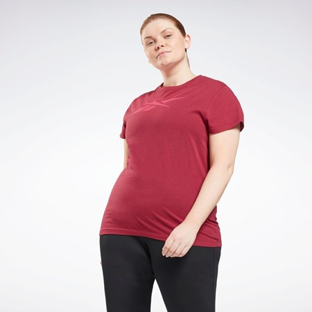 Reebok Grafická Vector T-Shirt (Plus Size) Punch Berry | CJAGF9642