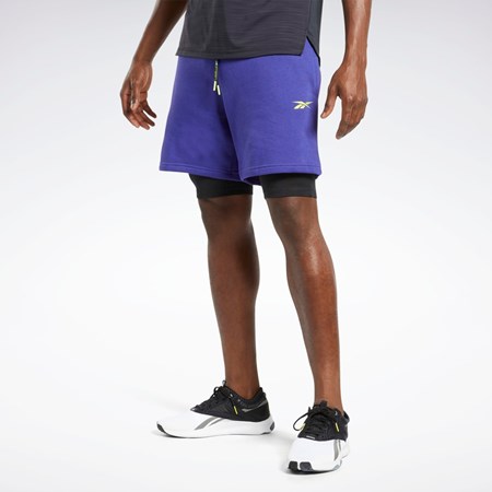 Reebok Les Mills® 2-in-1 Shorts Fialové | ASBEY1486