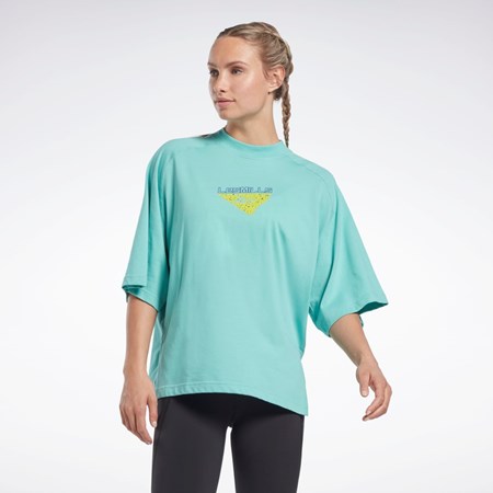 Reebok Les Mills® Layering T-Shirt Semi Classic Teal | DTNGI3564