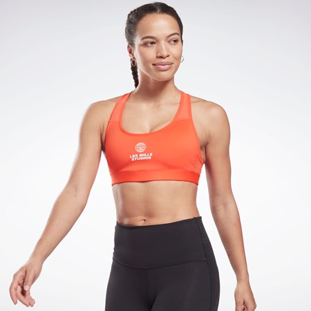 Reebok Les Mills® Lux Racer Medium-Support Sports Bra Červené | KHXBR7598