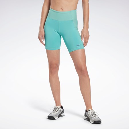 Reebok Les Mills® Žebrovaný Krátké Leggings Semi Classic Teal | XBIFJ9428