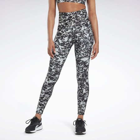 Reebok Lux 2.0 Speckle Modern Safari Leggings Černé | DGOVM5983