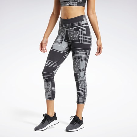 Reebok Lux 3/4 Length 2 Leggings Černé Šedé | GWVNL5764