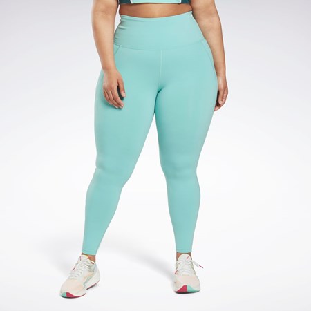 Reebok Lux High-Waisted Tights (Plus Size) Semi Classic Teal | ZHWQR8452