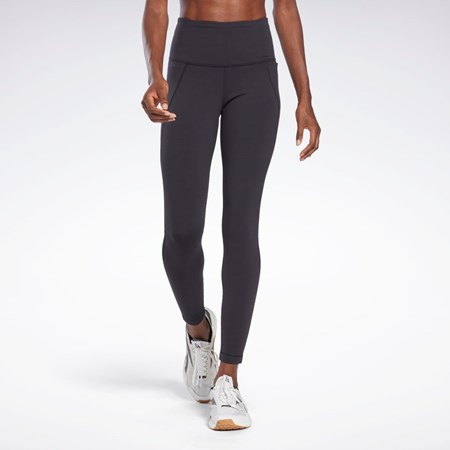 Reebok Lux High-Waisted Tights Černé | XQKNS6095