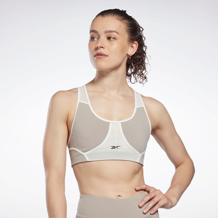 Reebok Lux Racer Polstrovaný Colorblocked Bra Šedé | NODYU6897