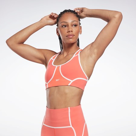 Reebok Lux Racer Polstrovaný Colorblocked Bra Oranžové | TVCPF9051