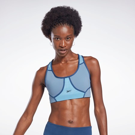 Reebok Lux Racer Polstrovaný Colorblocked Bra Blankyt | VAIOH4928