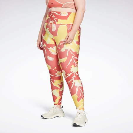 Reebok MYT Printed Leggings (Plus Size) Rhodonite | EGHUS6431