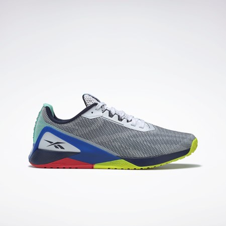 Reebok Nano X1 Grit Tréninková Shoes Bílé Tmavě Blankyt Blankyt | UYWOD9710