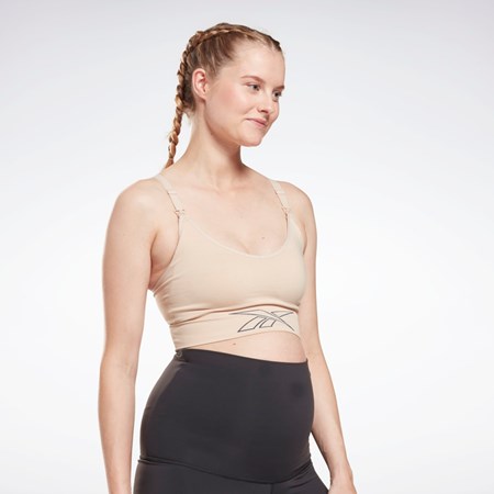 Reebok Nursing Sports Bra Soft Ecru | RPVDI6792