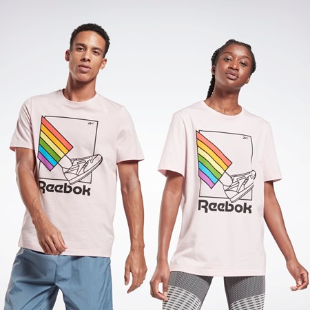 Reebok Pride Grafická T-Shirt Frost Berry | HDKNY8607