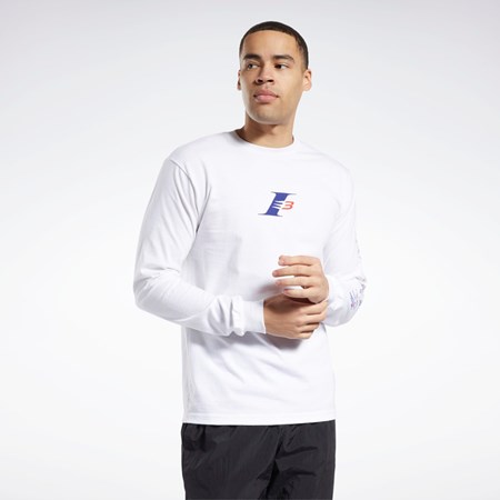 Reebok QT Iverson The Crossover Long Sleeve Crew T-Shirt Multi | HQLOE5098