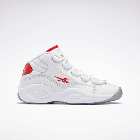 Reebok Question Mid Shoes - Preschool Bílé Červené Bílé | YKQJB2513