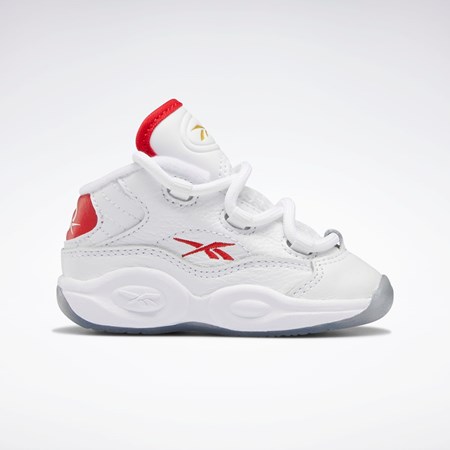 Reebok Question Mid Shoes - Toddler Bílé Červené Bílé | JODBR0714