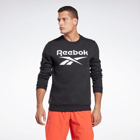 Reebok Reebok Identity Fleece Crew Sweatshirt Černé Bílé | EOXGI7398