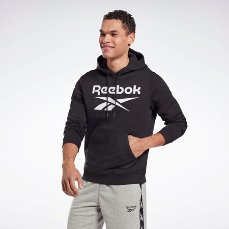 Reebok Reebok Identity Fleece Hoodie Černé Bílé | NXPUT9867