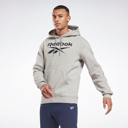 Reebok Reebok Identity Fleece Hoodie Šedé Černé | JGNKZ5290