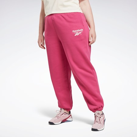 Reebok Reebok Identity Logo Fleece Joggers (Plus Size) Růžové | NYIEB5879