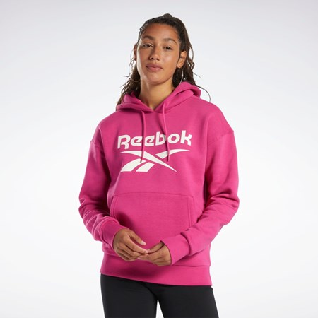 Reebok Reebok Identity Logo Fleece Pullover Hoodie Růžové | FLNMG7590