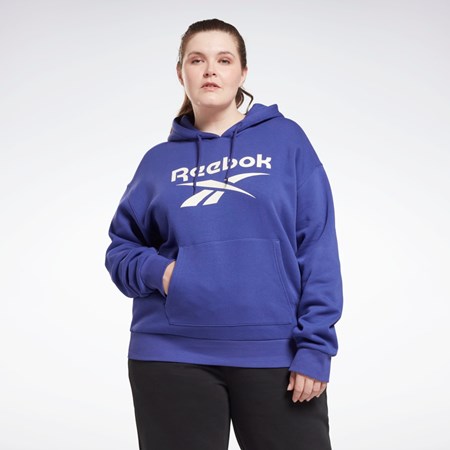 Reebok Reebok Identity Logo Fleece Pullover Hoodie (Plus Size) Fialové | OIRBZ3461