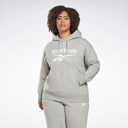 Reebok Reebok Identity Logo Fleece Pullover Hoodie (Plus Size) Šedé | XEHRL6851