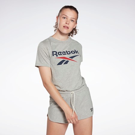 Reebok Reebok Identity Logo T-Shirt Šedé | LSRPO3275