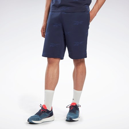 Reebok Reebok Identity Vector Fleece Shorts Tmavě Blankyt | QJURT7695