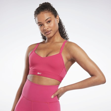 Reebok Reebok Lux Páskové Sports Bra Růžové | HZEPD5249