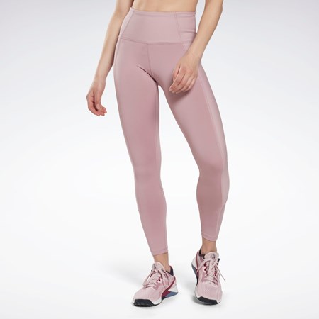 Reebok Rib High-Rise Leggings Infused Lilac | VJARB3815