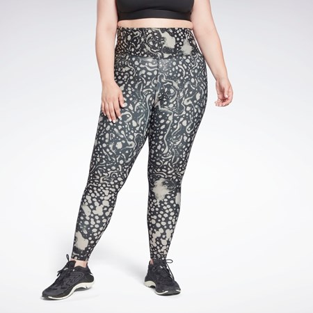 Reebok Studio Lux HR 2.0 Modern Safari Tights (Plus Size) Černé | CSLXV3157