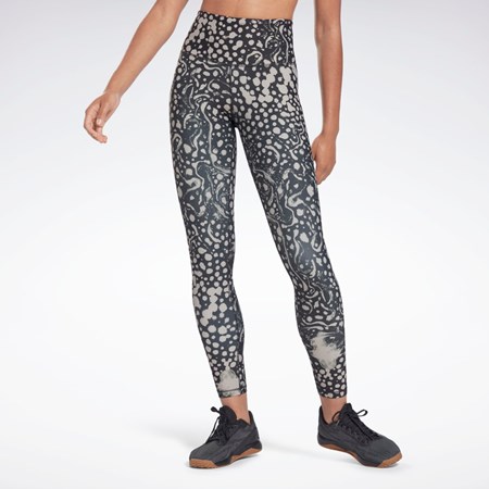 Reebok Studio Lux HR 2.0 Modern Safari Tights Černé | UWOXA3718