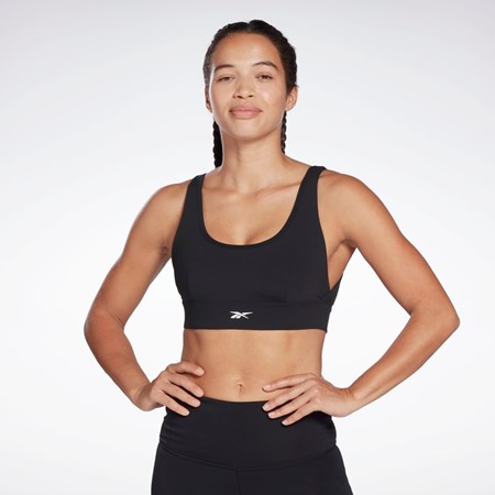 Reebok Studio Reebok Stripped Minimalist Bra Černé | KYUBL7952