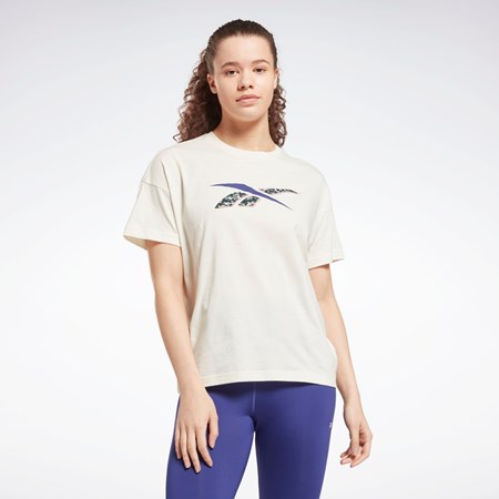 Reebok Tréninková Essentials Modern Safari Grafická Tee Bílé | MFXBR0936