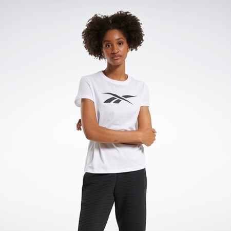 Reebok Tréninková Essentials Vector Grafická Tee Bílé | MGUFI8357