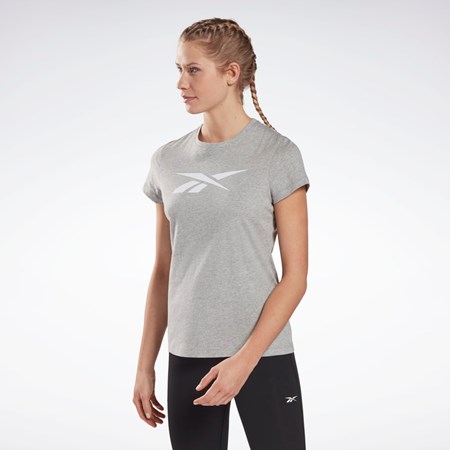 Reebok Tréninková Essentials Vector Grafická Tee Šedé | RBTZP8132