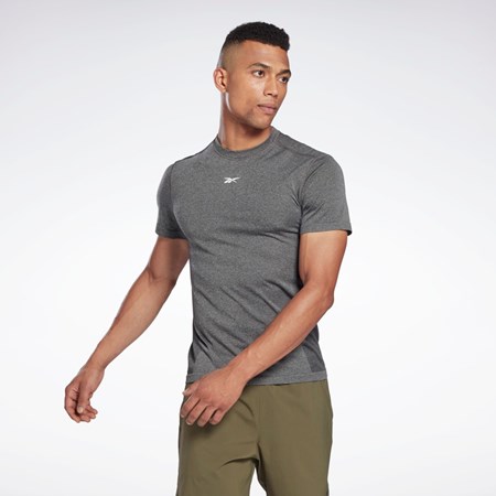 Reebok United By Fitness MyoKnit Seamless T-Shirt Černé | HYUIM7315