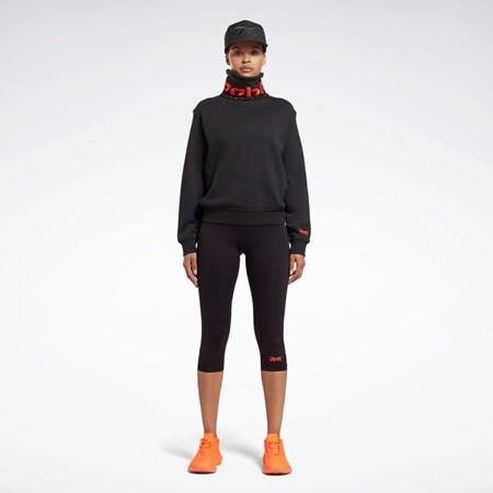 Reebok Victoria Beckham Cowl Neck Jumper Černé Oranžové | EMFOG8325