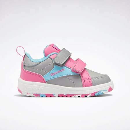 Reebok Weebok Clasp Low Shoes - Toddler Šedé Blankyt Růžové | UKMSC1058