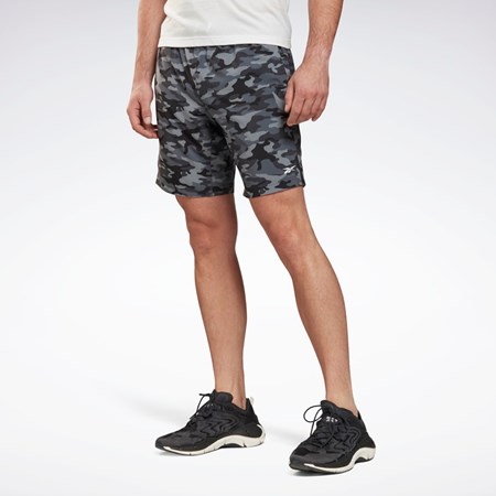 Reebok Workout Ready Camo Grafická Shorts Černé | MFBJI0687