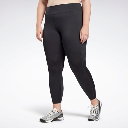 Reebok Workout Ready Mesh Leggings (Plus Size) Černé | SIONG1503