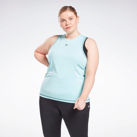 Reebok Workout Ready Mesh Tank Top (Plus Size) Digital Glow | VMORP7189