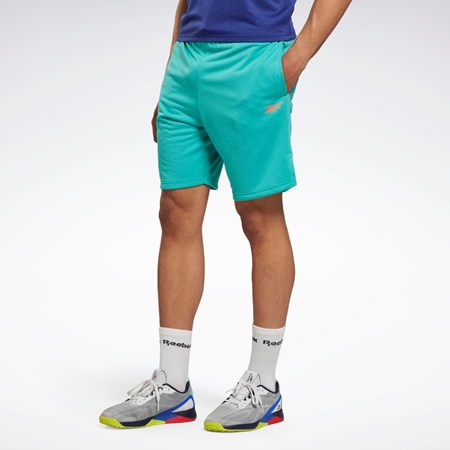 Reebok Workout Ready Mélange Shorts Semi Classic Teal | WOBYQ3726