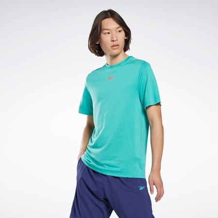 Reebok Workout Ready Mélange T-Shirt Semi Classic Teal | GAPRF9672