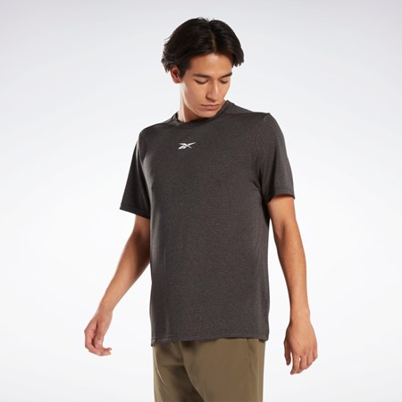 Reebok Workout Ready Mélange T-Shirt Černé | UTIGL4531