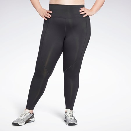 Reebok Workout Ready Pant Program High Rise Leggings (Plus Size) Černé | XBIZJ9425