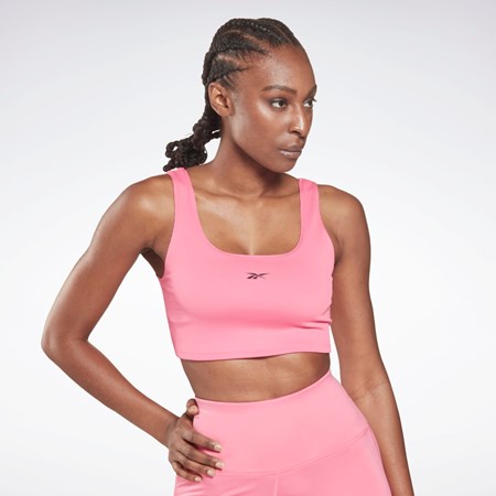 Reebok Workout Ready Rib Bralette Růžové | LZUHN3902