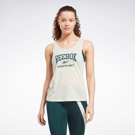 Reebok Workout Ready Supremium Grafická Tank Top Bílé | RDAHW3781